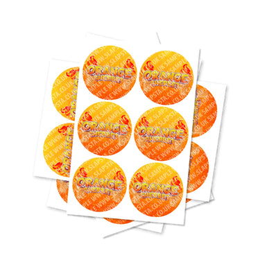 Orange Sherbet Circular Stickers - 2.5cm