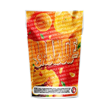 Orange Sherbet Mylar Pouches Pre - Labeled - 3.5g (1/8oz)