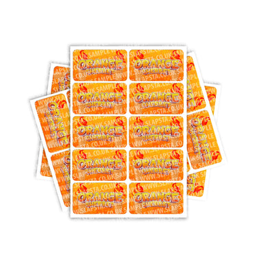 Orange Sherbet Rectangle / Pre - Roll Labels - Pre - Roll (10.16cm x 6.7cm)