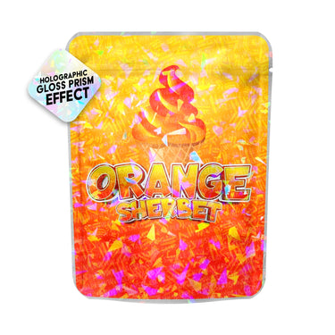 Orange Sherbet SFX Mylar Pouches Pre - Labeled - 3.5g (1/8oz)