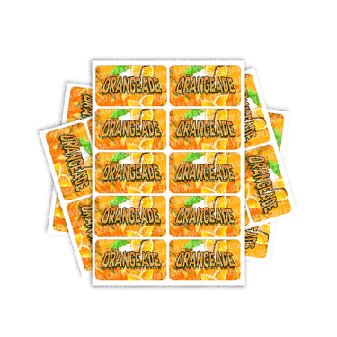 Orangeade Rectangle / Pre-Roll Labels - Pre-Roll (10.16cm x 6.7cm) / 10