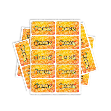 Orangez Rectangle / Pre - Roll Labels - Pre - Roll (10.16cm x 6.7cm)