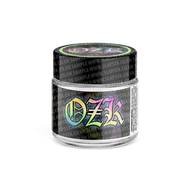 OZK Glass Jars Pre - Labeled - 3.5grams (1/8oz)
