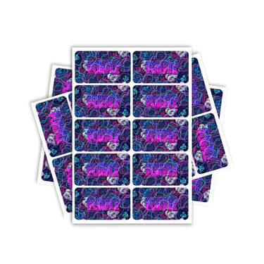 Papaya Purple Rectangle / Pre-Roll Labels - Pre-Roll (10.16cm x 6.7cm) / 10