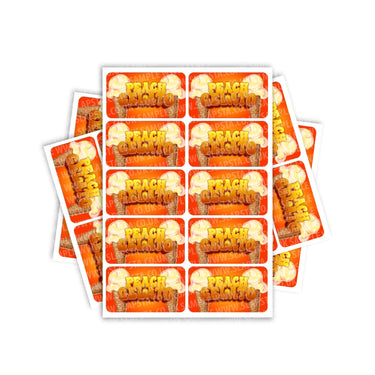 Peach Gelato Rectangle / Pre - Roll Labels - Pre - Roll (10.16cm x 6.7cm)