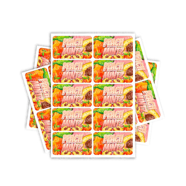 Peach Mints Rectangle / Pre-Roll Labels - Pre-Roll (10.16cm x 6.7cm) / 10