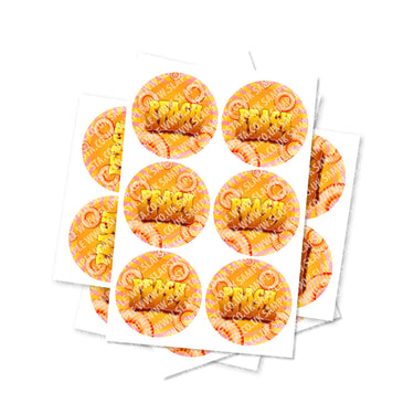 Peach Ringz Circular Stickers - 2.5cm