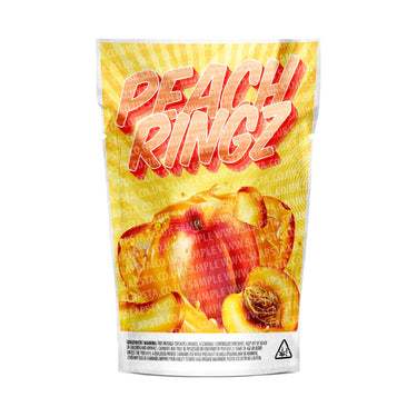 Peach Ringz Mylar Pouches Pre-Labeled - 3.5g (1/8oz) / No / 16pcs