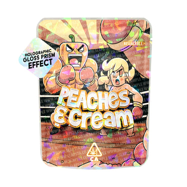 Peaches And Cream SFX Mylar Pouches Pre - Labeled - 3.5g (1/8oz)