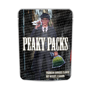 Peaky Packs Mylar Pouches Pre - Labeled - 3.5g (1/8oz)