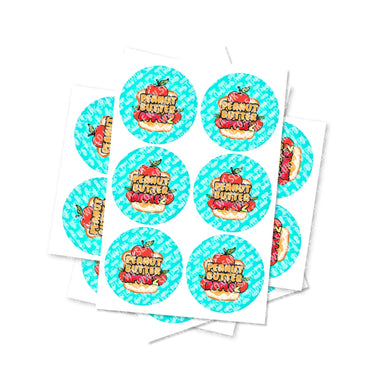 Peanut Butter Applez Circular Stickers - 2.5cm