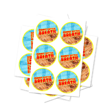 Peanut Butter Breath Circular Stickers - 2.5cm