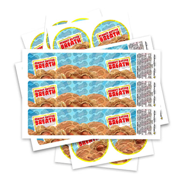 Peanut Butter Breath Glass Jar / Tamper Pot Label - 50ml Tamper Strip Pot