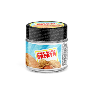 Peanut Butter Breath Glass Jars Pre - Labeled - 3.5grams (1/8oz)