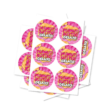 Peanut Butter Gelato Circular Stickers - 2.5cm