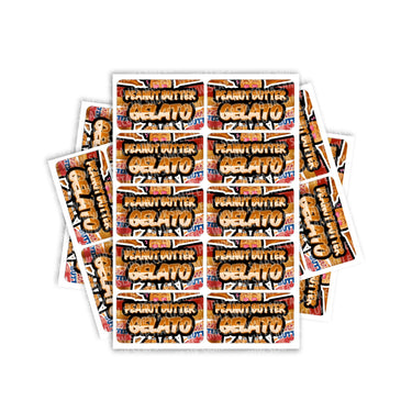 Peanut Butter Gelato Gelato Rectangle / Pre - Roll Labels - Pre - Roll (10.16cm x 6.7cm)