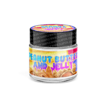 Peanut Butter Jelly Glass Jars Pre - Labeled - 3.5grams (1/8oz)