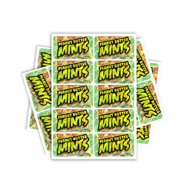 Peanut Butter Mints Rectangle / Pre-Roll Labels - Pre-Roll (10.16cm x 6.7cm) / 10