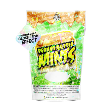 Peanut Butter Mintz SFX Mylar Pouches Pre - Labeled - 3.5g (1/8oz)