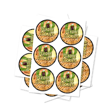 Peyote Cookies Circular Stickers - 2.5cm