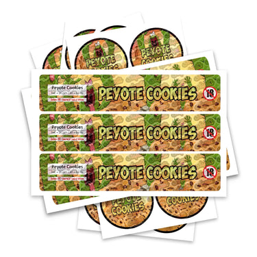Peyote Cookies Glass Jar / Tamper Pot Labels - 50ml Tamper Strip Pot