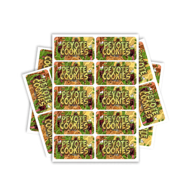 Peyote Cookies Rectangle / Pre - Roll Labels - Pre - Roll (10.16cm x 6.7cm)