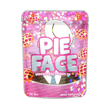 Pie Face Mylar Pouches Pre - Labeled - 3.5g (1/8oz)
