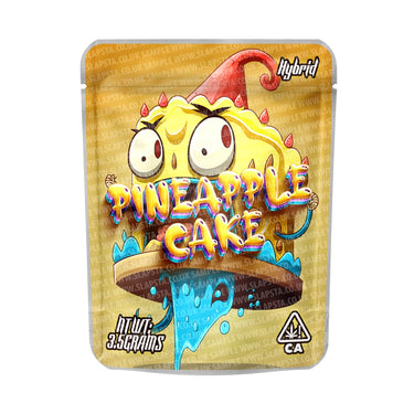 Pineapple Cake Mylar Pouches Pre - Labeled - 3.5g (1/8oz)