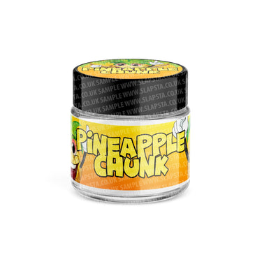 Pineapple Chunk Glass Jars Pre - Labeled - 3.5grams (1/8oz)