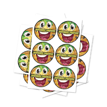 Pineapple Express Circular Stickers - 2.5cm