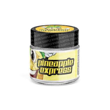 Pineapple Express Glass Jars Pre - Labeled - 3.5grams (1/8oz)