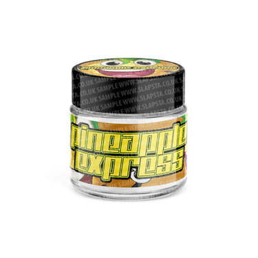 Pineapple Express Glass Jars Pre - Labeled - 3.5grams (1/8oz)
