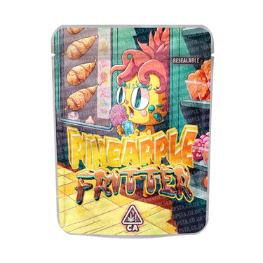 Pineapple Fritter Mylar Pouches Pre - Labeled - 3.5g (1/8oz)