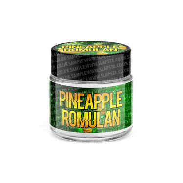 Pineapple Romulan Glass Jars Pre - Labeled - 3.5grams (1/8oz)