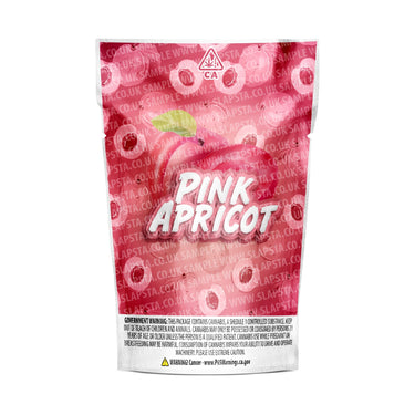 Pink Apricot Mylar Pouches Pre-Labeled - 3.5g (1/8oz) / No / 16pcs