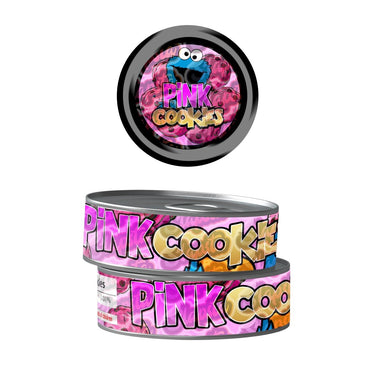 Pink Cookies Pre - Labeled 3.5g Self - Seal Tins - 60pcs