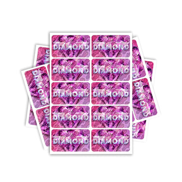 Pink Diamond Rectangle / Pre-Roll Labels - Pre-Roll (10.16cm x 6.7cm) / 10