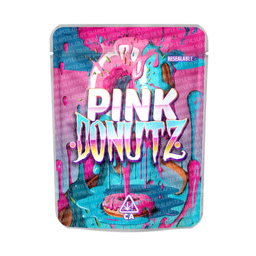 Pink Donutz Mylar Pouches Pre - Labeled - 3.5g (1/8oz)