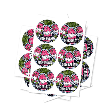 Pink Gelato Circular Stickers - 2.5cm