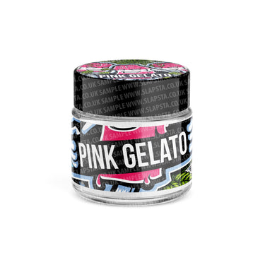 Pink Gelato Glass Jars Pre - Labeled - 3.5grams (1/8oz)