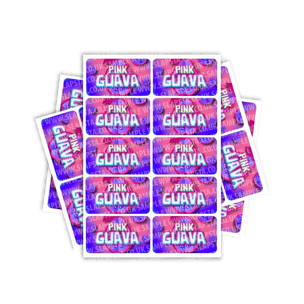 Pink Guava Rectangle / Pre-Roll Labels - SLAPSTA