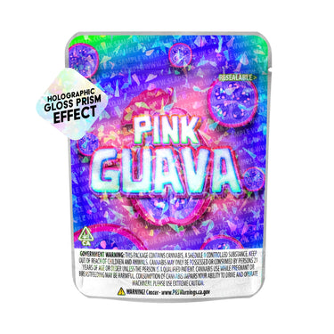 Pink Guava SFX Mylar Pouches Pre - Labeled - 3.5g (1/8oz)