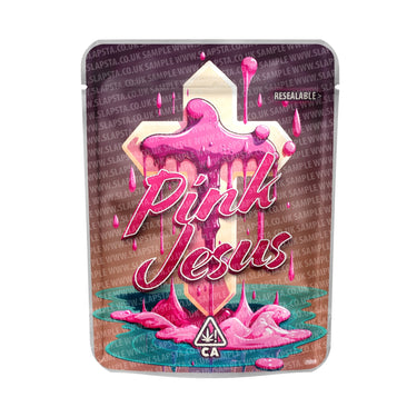 Pink Jesus Mylar Pouches Pre - Labeled - 3.5g (1/8oz)