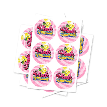 Pink Lemonade Circular Stickers - 2.5cm