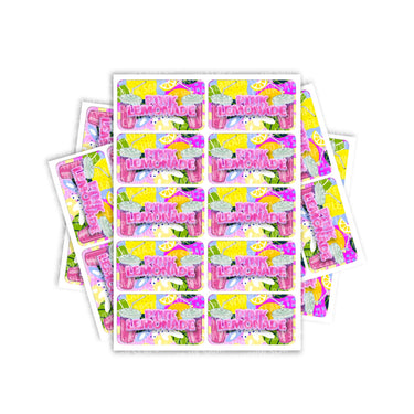 Pink Lemonade Rectangle / Pre - Roll Labels - Pre - Roll (10.16cm x 6.7cm)