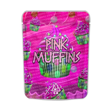 Pink Muffins Mylar Pouches Pre - Labeled - 3.5g (1/8oz)