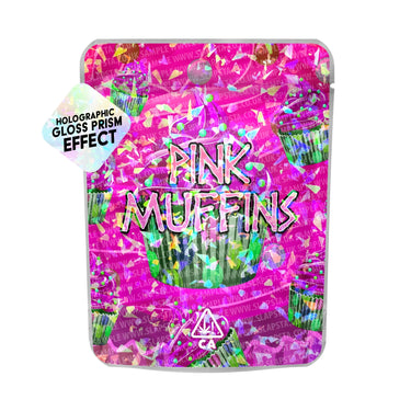Pink Muffins SFX Mylar Pouches Pre - Labeled - 3.5g (1/8oz)