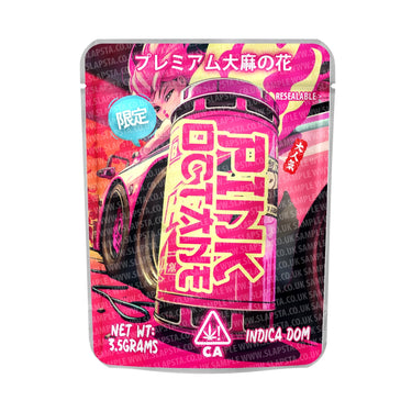 Pink Octane Mylar Pouches Pre - Labeled - 3.5g (1/8oz)