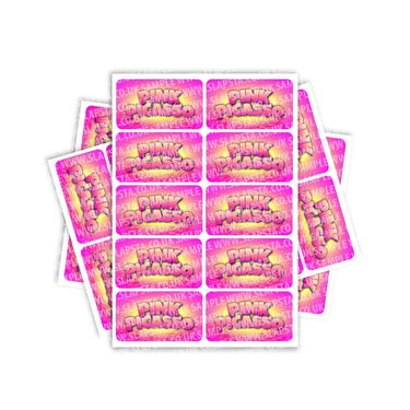 Pink Picasso Rectangle / Pre - Roll Labels - Pre - Roll (10.16cm x 6.7cm)