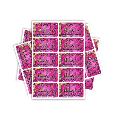 Pink Rockstar Rectangle / Pre-Roll Labels - Pre-Roll (10.16cm x 6.7cm) / 10
